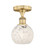 Edison One Light Semi-Flush Mount in Brushed Brass (405|6161FBBG12166WM)