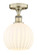 Edison LED Semi-Flush Mount in Antique Brass (405|6161FABG12178WV)