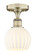 Edison One Light Semi-Flush Mount in Antique Brass (405|6161FABG12176WV)