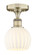 Edison LED Semi-Flush Mount in Antique Brass (405|6161FABG12176WV)