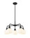 Ballston Five Light Chandelier in Matte Black (405|5165CRBKG12176WV)
