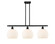 Ballston Three Light Island Pendant in Matte Black (405|5163IBKG121710WV)