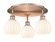 Ballston Three Light Semi-Flush Mount in Antique Copper (405|5163CACG12176WV)