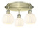 Ballston Three Light Semi-Flush Mount in Antique Brass (405|5163CABG12176WV)