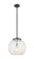Essex One Light Pendant in Matte Black (405|2211SBKG121614WM)
