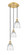 Ballston Three Light Pendant in Satin Gold (405|113B3PSGG442)