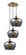 Ballston LED Pendant in Antique Brass (405|113B3PABG93L)