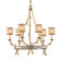 Parc Royale Six Light Chandelier in Vintage Gold Leaf (68|6606VGLSSL)