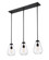 Ayra Three Light Linear Chandelier in Matte Black (224|488P83LMB)