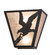 Strike Of The Eagle Two Light Wall Sconce in Textured Black (57|265562)