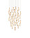 Parish 36 Light Pendant in White/Antique Brass/Silver (142|90001191)