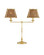 Deauville Two Light Desk Lamp in Polished Brass/Natural (142|60000899)