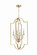 Fortuna Four Light Foyer Pendant in Satin Brass (46|58234SB)