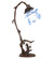 Blue Floral One Light Mini Lamp in Bronze,Antique Brass (57|269725)