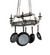 Neo Six Light Pot Rack in Pewter (57|267145)