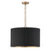 Donovan Three Light Pendant in Black Stain and Matte Brass (65|350741KR)