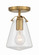 Voss One Light Semi Flush Mount in Luxe Gold (60|VSS7002LGCEILING)