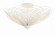 Doral Three Light Semi Flush Mount in Matte White (60|DORB7703MT)