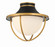 Atlas Two Light Outdoor Semi Flush Mount in Matte Black + Textured Gold (60|ATL700MKTG)