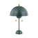 Jojo Two Light Table Lamp in Aged Brass/Soft Studio Green (428|HL885202AGBSSG)