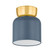 Batya One Light Flush Mount in Aged Brass/Slate Blue (428|H890501SAGBSBL)