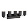 Nola Five Light Vanity in Black (347|VL57732BK)