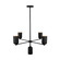 Nola Five Light Chandelier in Black (347|CH57731BK)