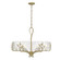 Calla Six Light Chandelier in White Gold (62|31606WGHWG)