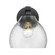 Ariella One Light Wall Sconce in Matte Black (62|10941WBLKHCG)