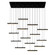 Stagger LED Chandelier in Black (401|1588P6014101)