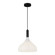 Belleview One Light Pendant in Matte Black/Opal Glass (452|PD532312MBOP)