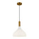 Belleview One Light Pendant in Aged Gold/Opal Glass (452|PD532312AGOP)