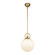 Fiore One Light Pendant in Brushed Gold/Glossy Opal Glass (452|PD407910BGGO)