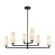 Krysta Six Light Chandelier in Matte Black/Opal Glass (452|CH424135MBOP)
