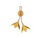 Sakura One Light Wall Lamp in Organic Gold (486|413549)