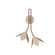 Sakura One Light Wall Lamp in Organic Cappuccino (486|413548)