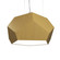Facet Two Light Pendant in Organic Gold (486|122649)