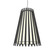 Slatted One Light Pendant in Organic Grey (486|102150)