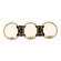 Alhambra Three Light Bathroom Vanity in Matte Black w/Warm Brass (51|861803143)