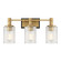 Concord Three Light Bathroom Vanity in Matte Black with Warm Brass (51|811023143)