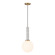 Callaway One Light Pendant in White Marble with Warm Brass (51|729021264)