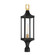 Glendale One Light Outdoor Post Lantern in Matte Black and Weathered Brushed Brass (51|5278144)