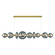 Atomo LED Linear Chandelier in Gold (40|47257023)