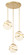 Atlys Three Light Pan Pendant in Spring Gold Leaf (7|5433853)