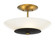 Bax Three Light Flush Mount in Sand Coal & Soft Brass (7|1703781)