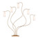 Caspian Five Light Floor Lamp in Aged Brass (45|H001911537)