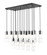Alton 17 Light Linear Chandelier in Matte Black (224|824P17LMB)