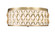 Harden Five Light Flush mount in Modern Gold (224|1948F20MGLD)
