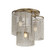 Fontaine Three Light Flush Mount in Golden Silver (16|22463WWDGS)