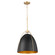 Jamie Three Light Pendant in Matte Black w/ Aged Brass (19|86035980)